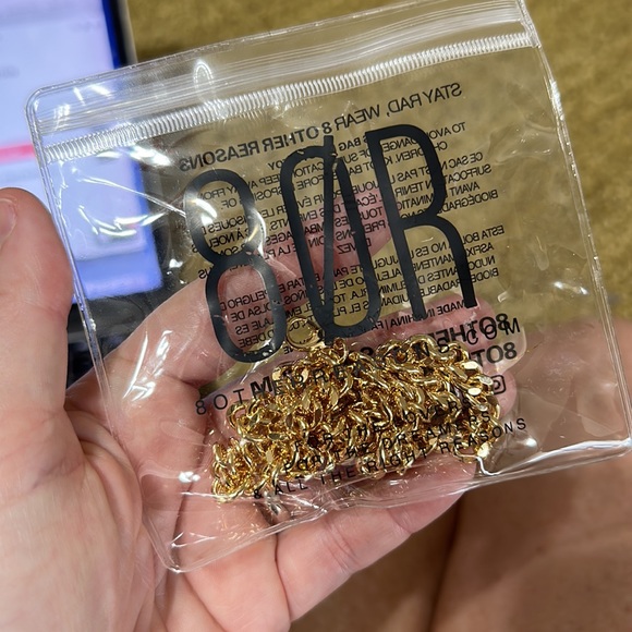 GOLD 8 other reasons sterling chain $48 - Picture 2 of 2